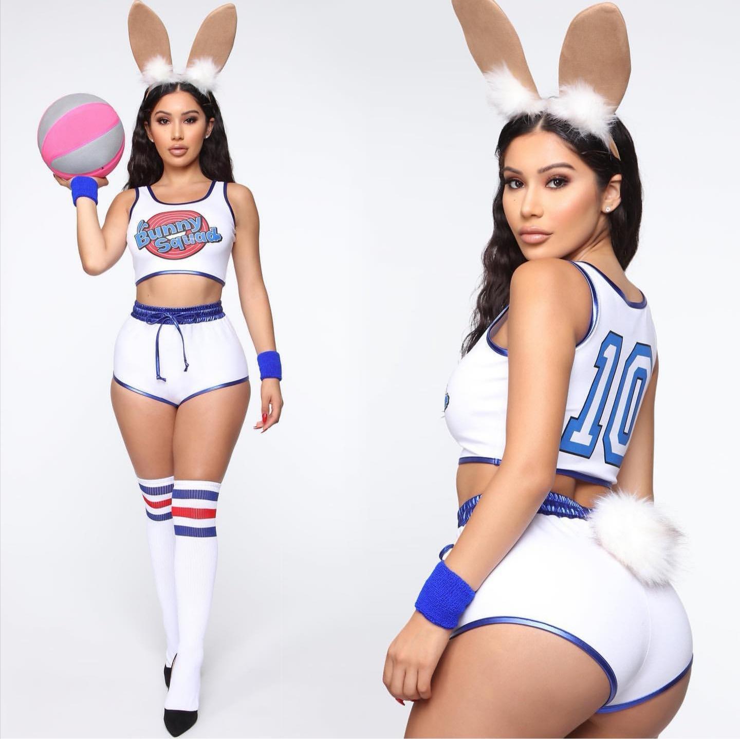 Lola Cos Bunny Cosplay Costume Space Lola Bunny Rabbit Disguise Woman Sexy Basketball Jersey Halloween For Women Adults