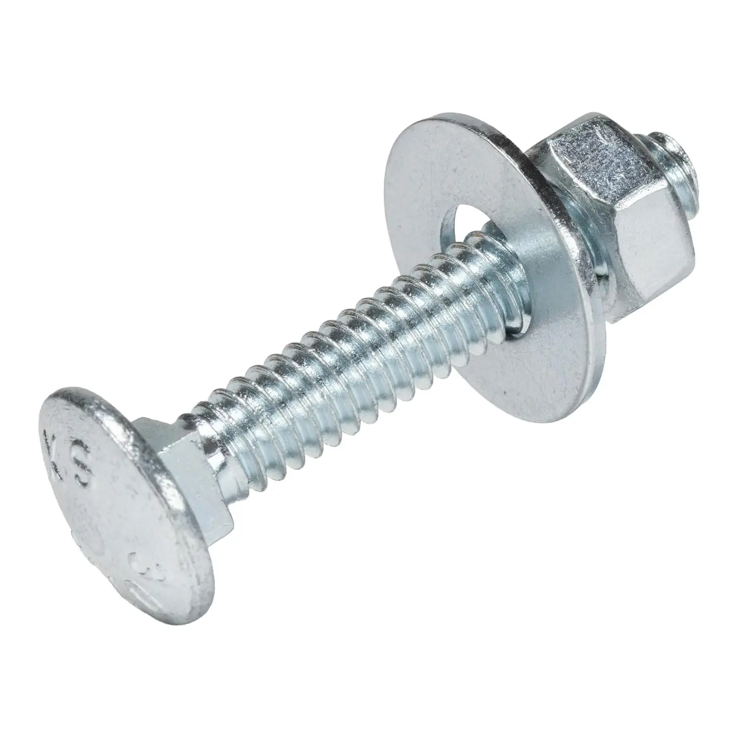 1/4" x 1-1/2" (100 Pack) Zinc Carriage Bolt Kit, Grade 307A