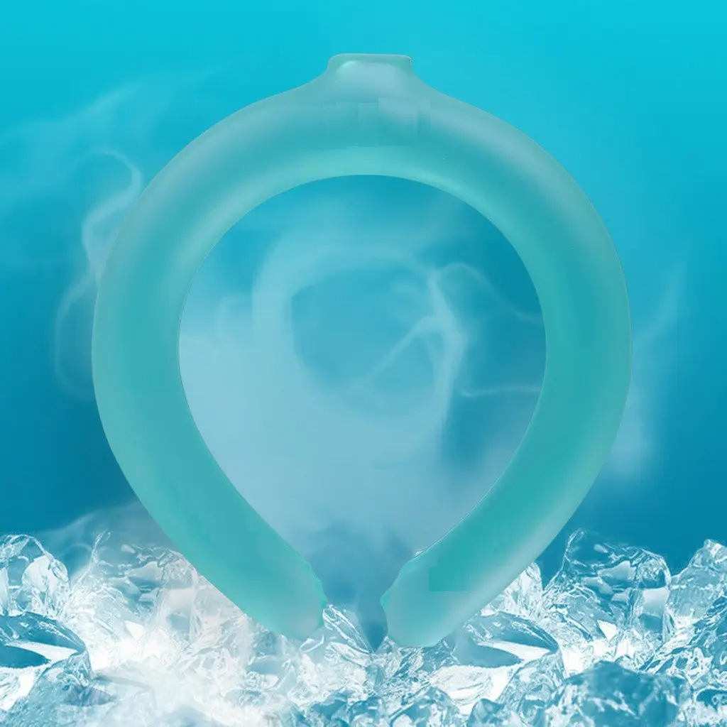 Pink Cooling Neck Ice Pillow 18℃ Constant Temperature Neck Cool Ring Lightweight Reusable Cold Neck Wrap Summer Heat Relief Accessory for Women Men