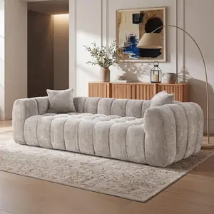 Marshmallow Cloud  Compressed  Sofa, 102.7" Oversized  with Two Cushions, Modern Soft Boucle Sofa for Living Room, Apartment