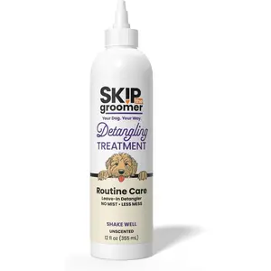 Detangling Treatment for Dogs, Leave-in Conditioner Detangler Spray for Matted Hair, Knots & Tangles, Goldendoodles, Poodles, Doodles & Long-Haired Breeds, No Mist, 12 oz