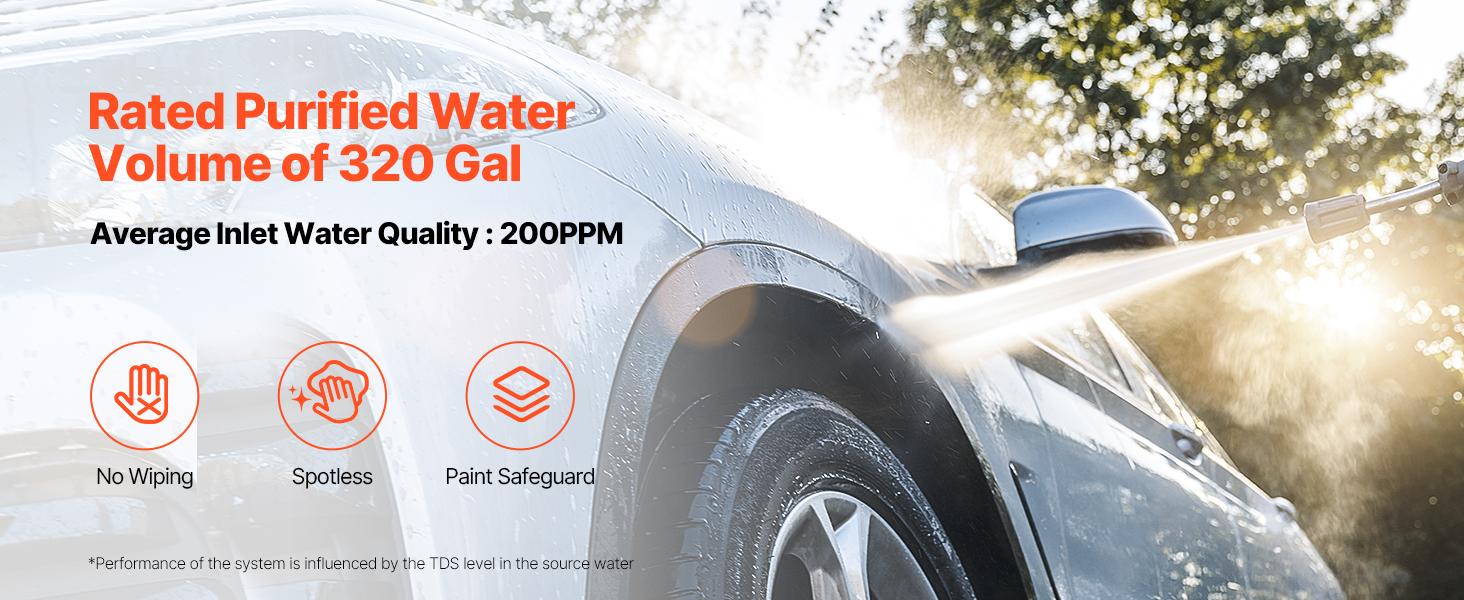 TikTokShopBlackFridayVEVOR Deionized Water System for Car Wash, Premium Water Deionizer for Car Washing with Integrated TDS Meter, Spotless Water Spot Remover Filter with Dual Outlet Mode, Fit for Cars/RVs/Motorcycles