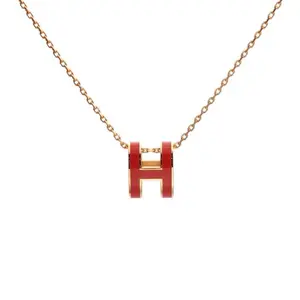 Pre-owned HERMES Pop H Necklace AlloyP226257705