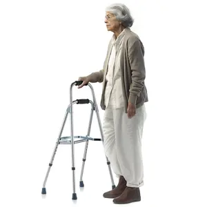 VEVOR Folding Hemi Walker, One Arm Folding Walker for Seniors with 6-Level Adjustable Height, Lightweight Aluminum |   Side One-Hand Style Mobility Aid for Elderly Handicapped Disabled, Up to 350LBS