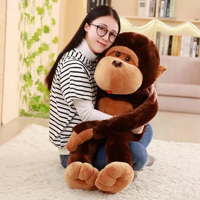 80/110cm Giant size cartoon Big mouth monkey plush toy the Gorilla plush doll stuffed pillow playmates toy