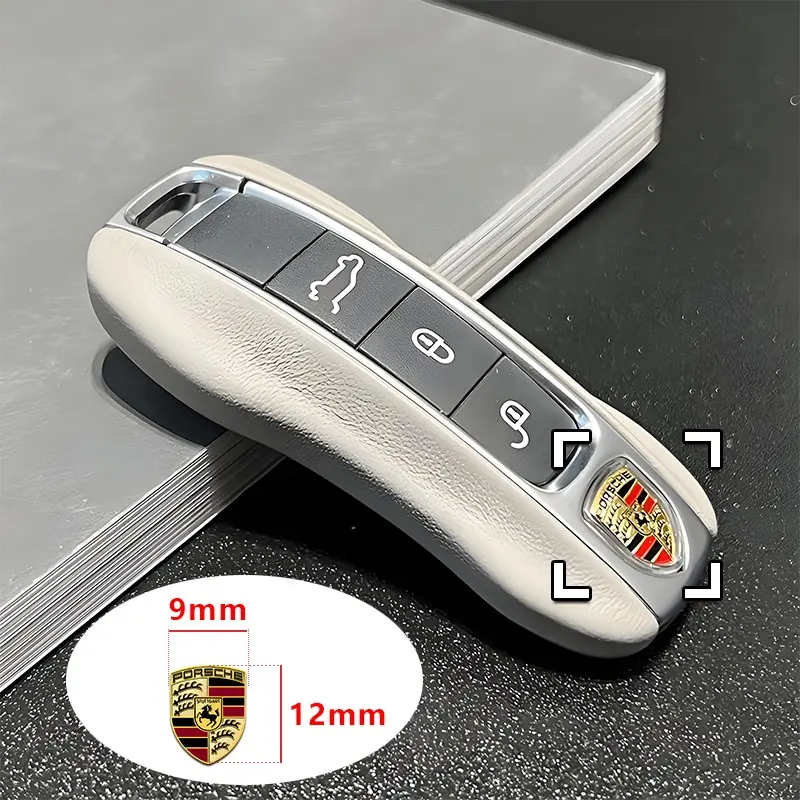 Porsche Car Keychain Replacement Emblem, Durable Scratch-Resistant Sticker, Fits 911/cayenne/panamera/macan/718 Models, Automotive Accessories
