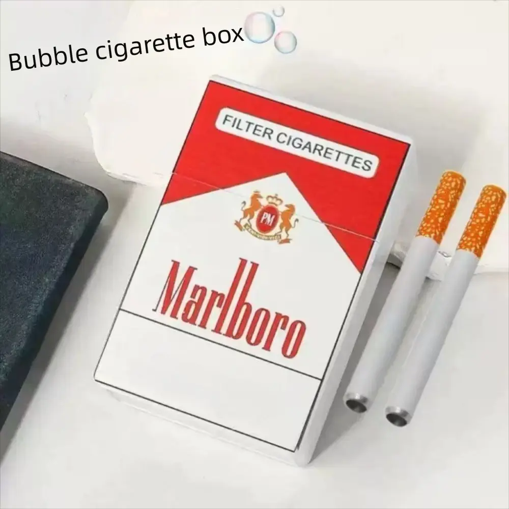Stress Relieving Bubble Blowing Toy, Cigarette Box Shape, Fake Smoke Mini Bubble Stick, Relax Gift for Men and Women, Birthday, Christmas, Halloween