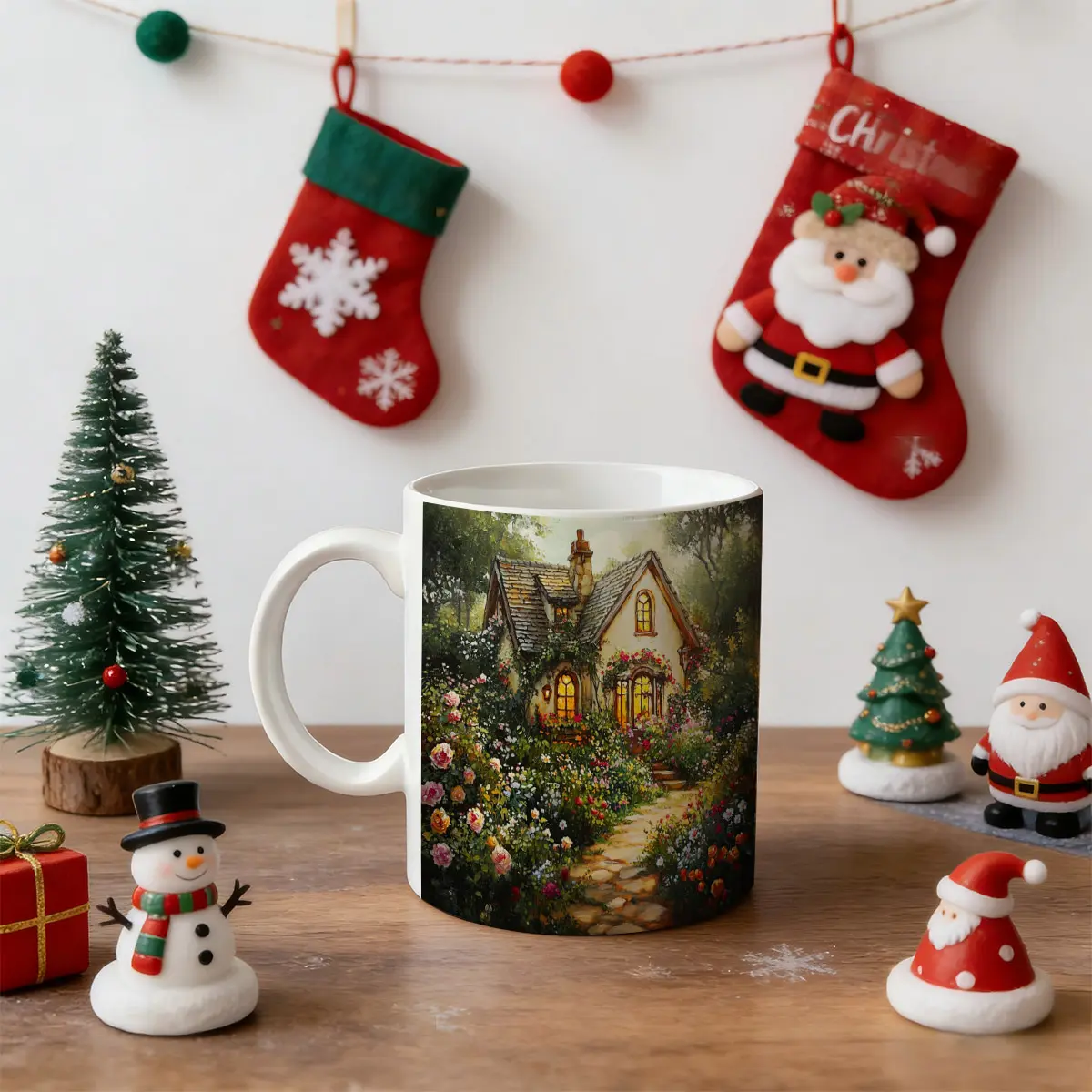 11 Oz Ceramic Coffee Mug, Magical Farmhouse Scenery, Insulated Tea And Milk Mug, Decorative And Beer Mug, Birthdays, Office, New Year, Easter, Valentine'S Day