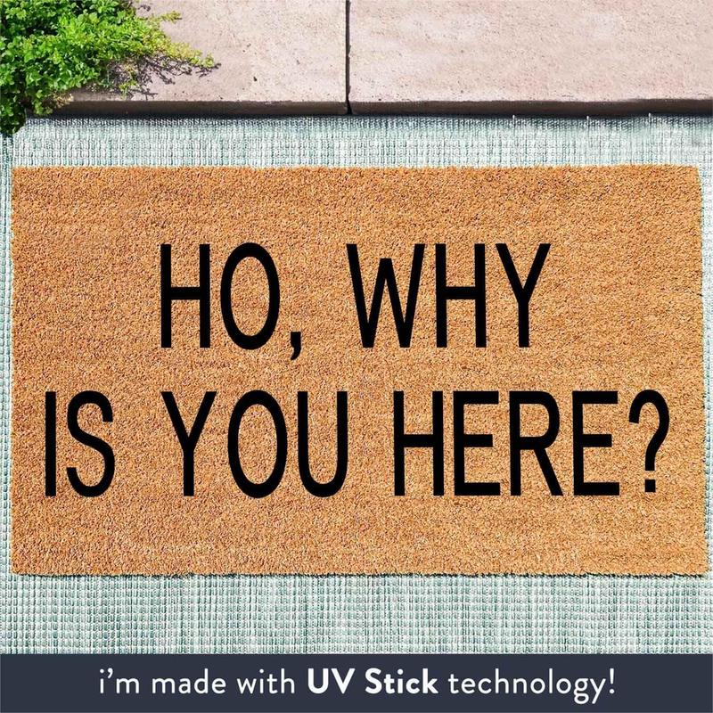 Funny Coir Welcome Doormat for Porch & Entrance - Personalized Rug, Heavy-Duty PVC Backing, Non-Slip, 30 x 18 inch