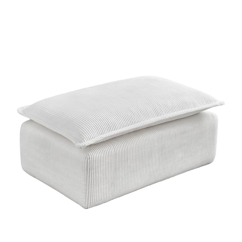 [SOIYELIFE] Convertib Compressed Sofa Chair with Ottoman, Modern Corduroy Fabric Armchair for Small Spaces, Living Room, Dorm, or Apartment