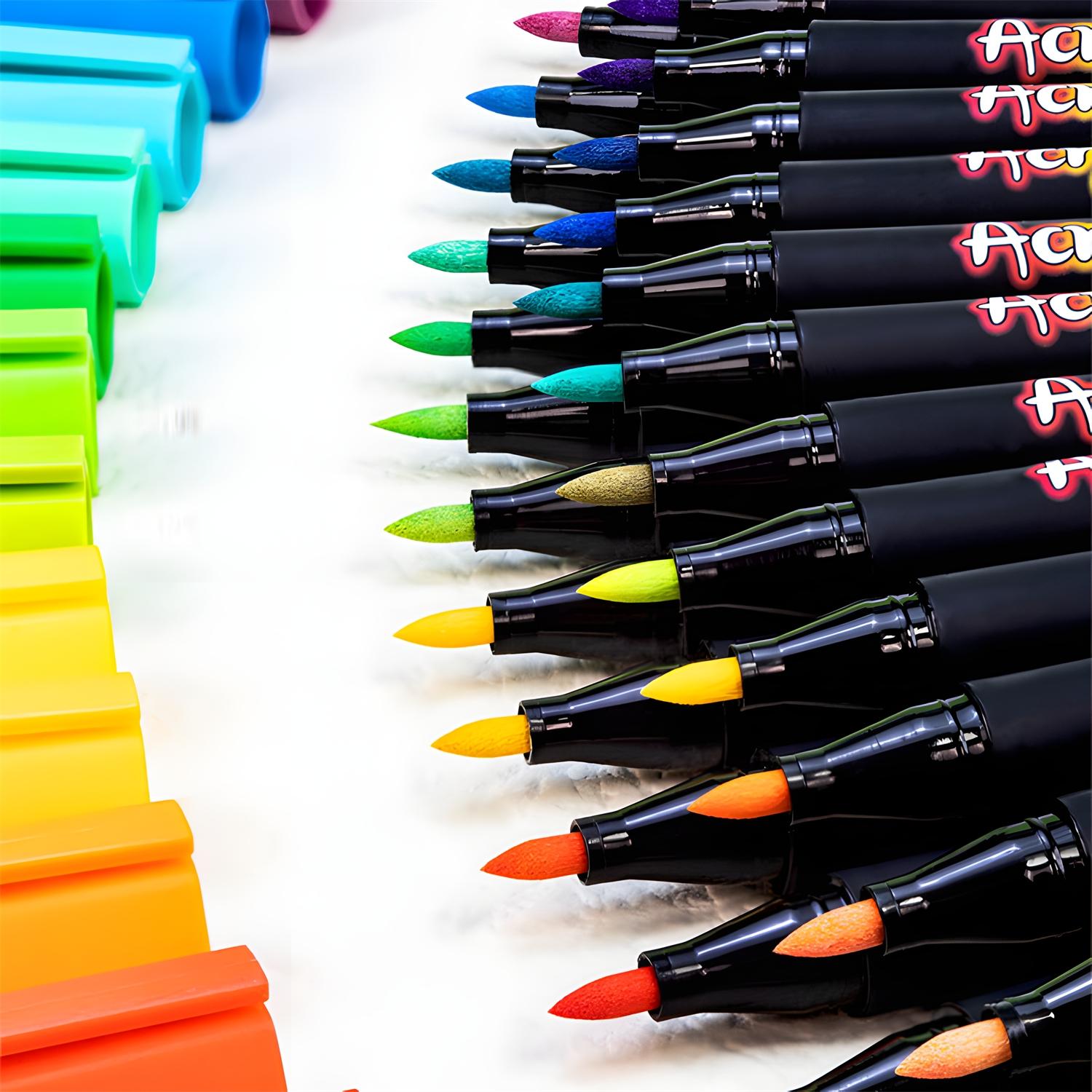 Acrylic Paint Marker Pen Set, Acrylic Painting Pen, 1 Box Acrylic Marker Soft Tip Pen, Multi-functional Art Supplies for DIY Doodling