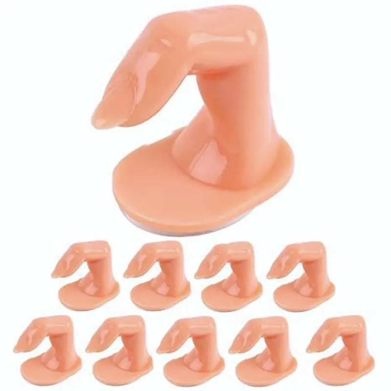 10pcs Nail Artist Practice Fake Fingers, Reusable Silicone Finger Models, Ideal for Beginners, Essential Manicure Tool, Manicure Supplies