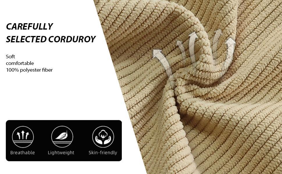 Women's Light Grey Corduroy Jogger Pants, Soft High Waist Drawstring Adjustable Trousers with Deep Side Pockets, Relaxed Straight Leg Casual Pants for All Seasons, Comfy Stretchy Daily Wear Trousers Perfect for Shopping, Walking, Work From Home, Campus