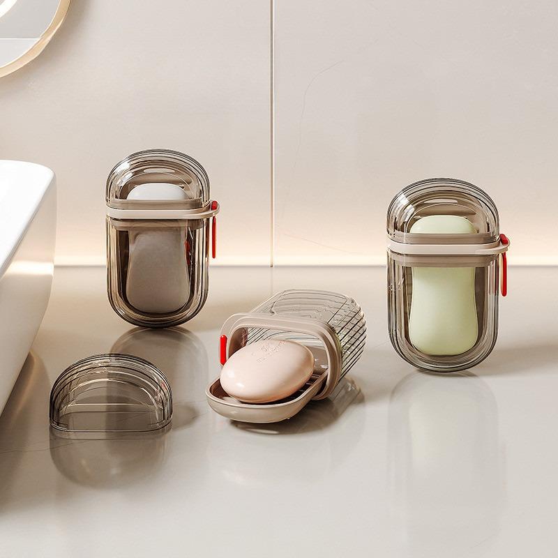 Travel Soap Dish Box, 1 Count Soap Bar Holder with Lid, Soap Bar Case, Soap Saver, Soap Storage Box for Home Bathroom & Travel, Bathroom Organization, Bathroom Supplies