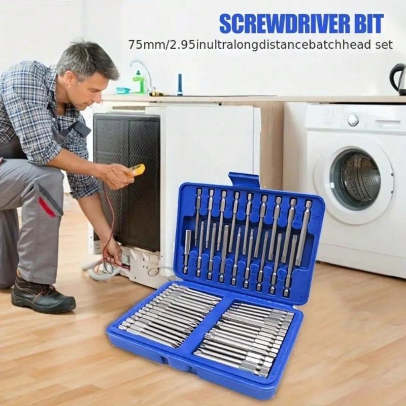 Screwdriver Bit Set, Security Bit Set Extra Long Magnetic Driver Kit, Drill Screwdriver Bit Set, Screw Driver Bits With Case, Hex, Star Bits, Square, Spanner Bits - 50Pcs1 BY