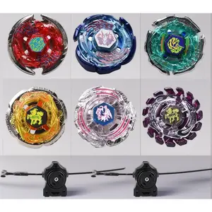 6-Pack Bey Burst Battling Tops Metal Fusion Starter Set, Including Stickers and 2 Launchers