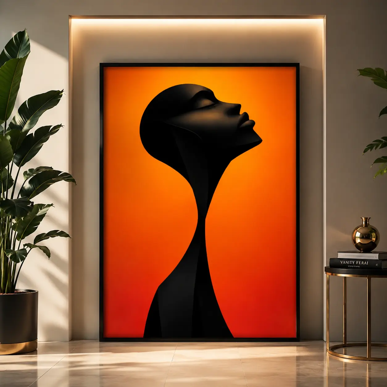 Black Ascension III Afrocentric Canvas Wall Art |   Melanin Inspired Black Art Print, Modern Cultural Artwork for Bedroom, Living Room, Office & Home Decor
