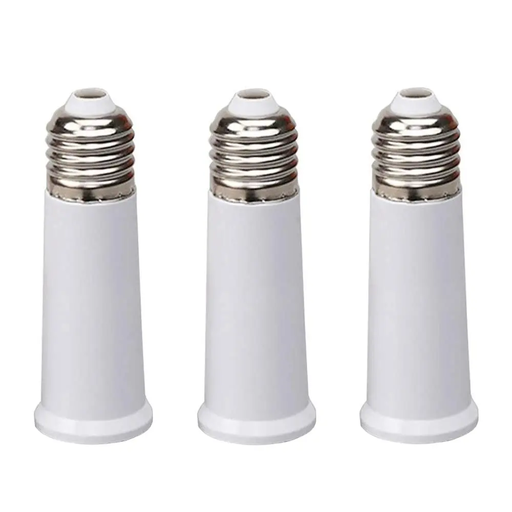 E27 3.7 Inch Socket Extender, E26 Bulb Socket Extender, Lamp Holder Adapter Set of 3, Ideal for Home Lighting Solutions