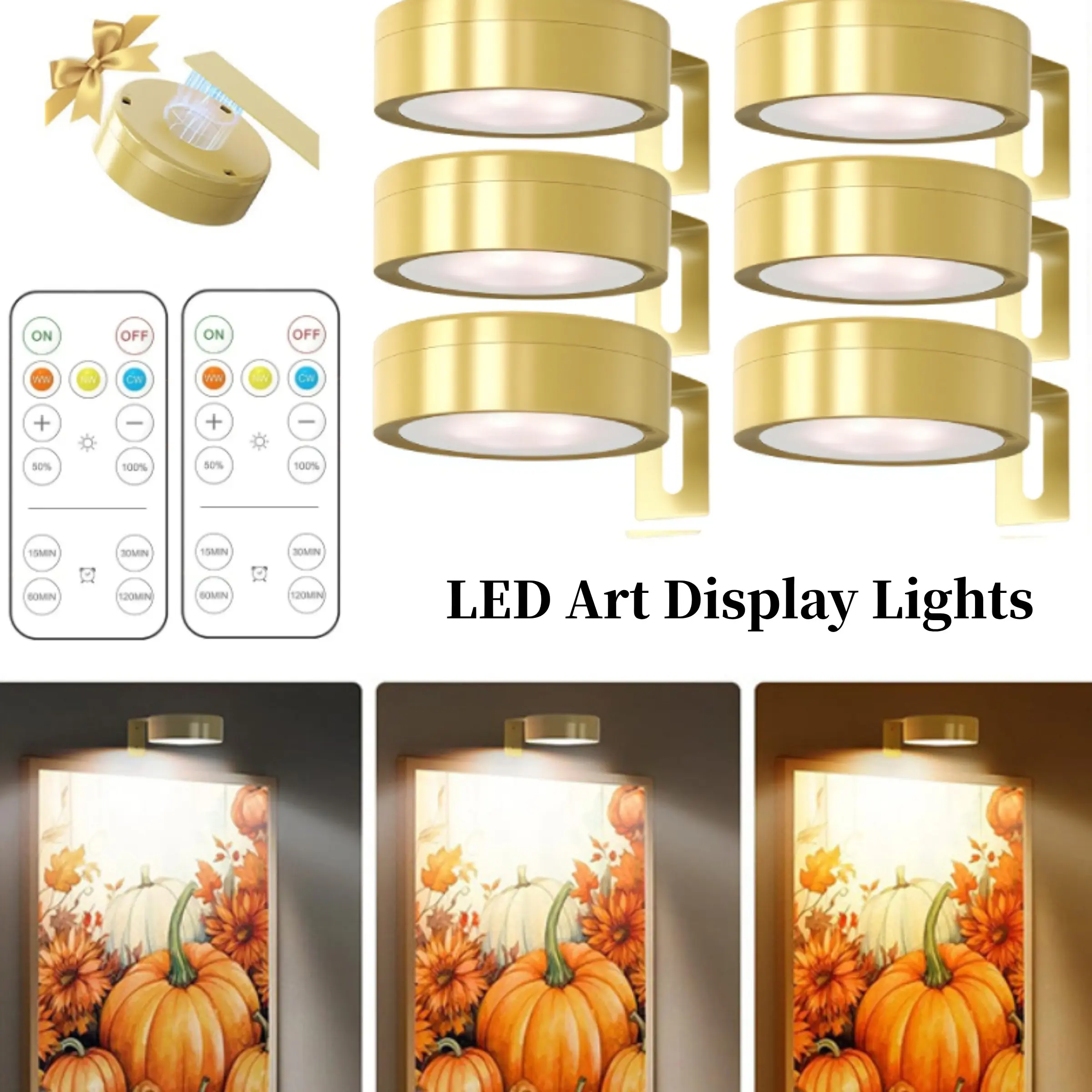 6/3/1pcs Led Wireless Metal Mural Lamp,Magnetic Wall Lamp,Led Art Display, Painting Light, Night Light, Ambient Decor Lighting For Wall, Home, Indoor Decor, Picture Frame, Led Lights Bedroom