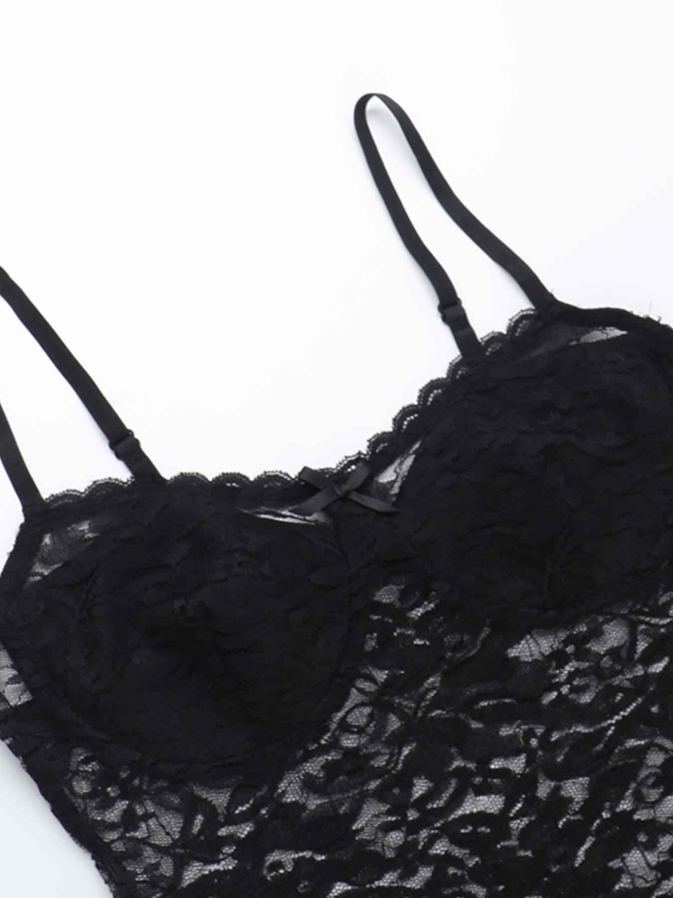 Women's Solid Color Lace Dress, Sexy Fashion Cami Dress for Party Club Dating Wear, Women's Dress for Summer