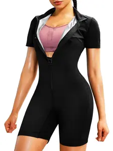 Summer Short Sleeve One-Piece Sweat Suit, Workout Onesie, Sportswear Jumpsuit, High Neck Chest Zipper, Breathable Mesh Sports Fitness Sweatshirt, Ideal for Workout