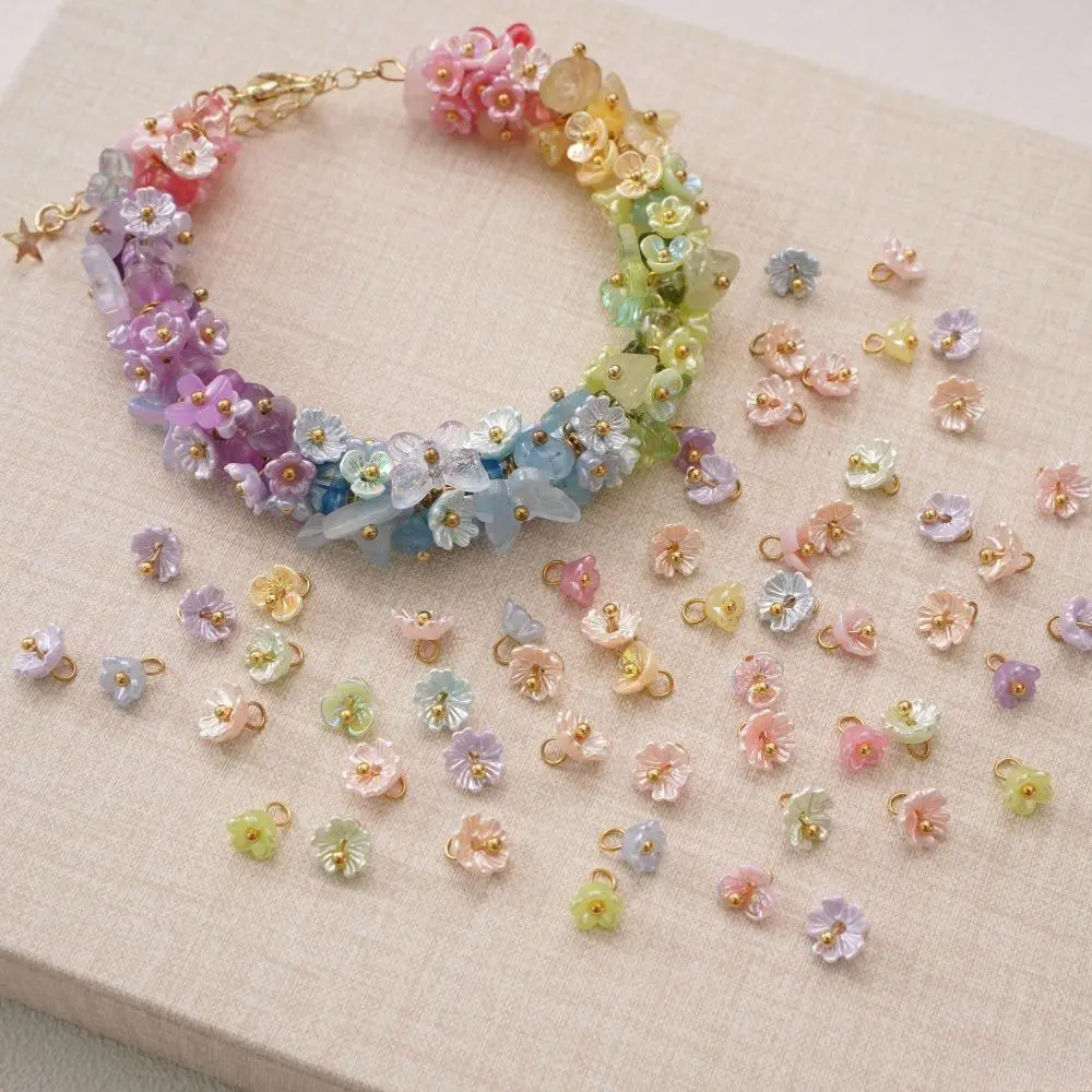 20pc Compact Size 5-7mm Tiny Resin Imitation Pearl Lily of The Valley Charms, Delicate Mini Flower Pendants, Premium Craft Supplies for Jewelry Making, Beads Making, Charms Making Projects