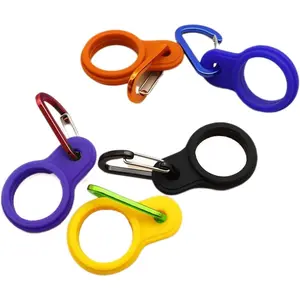 6Pcs Water Bottle Clip, Silicone Water Bottle Buckle with Clip, Portable Secure Bottle Holder Water Bottle, Hanging Rings Silicone Water Bottle Buckle Portable Hiking Camping