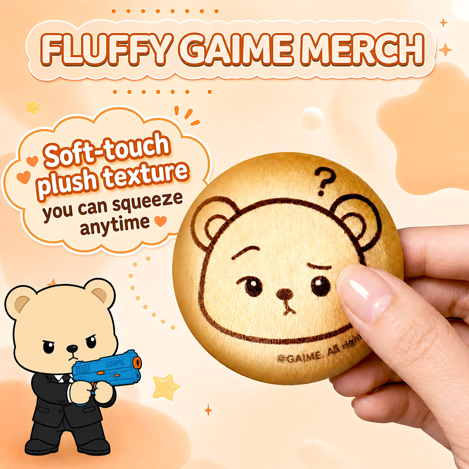 GAIME Official Bear Enamel Pin - Vibrant Unisex Collectible Lapel Badge Brooch, Ideal for Backpacks, Lanyards, Jackets, Gaming Fan Gift