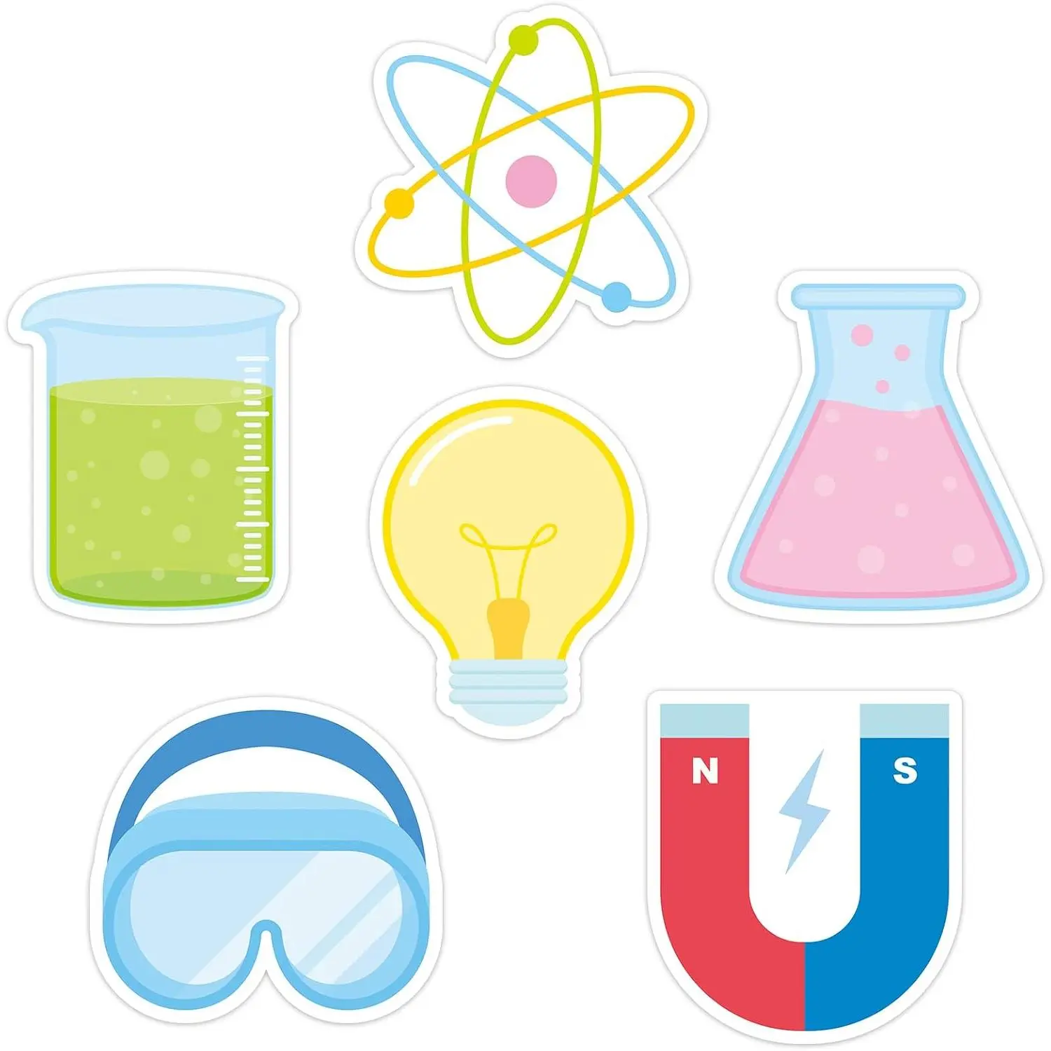 30 Pack Science Sticky Notes - 600 Sheets Science Lab Notepads for Scientist Appreciation Gifts Teacher  Prizes Science Week Party Favor Lab School Supplies