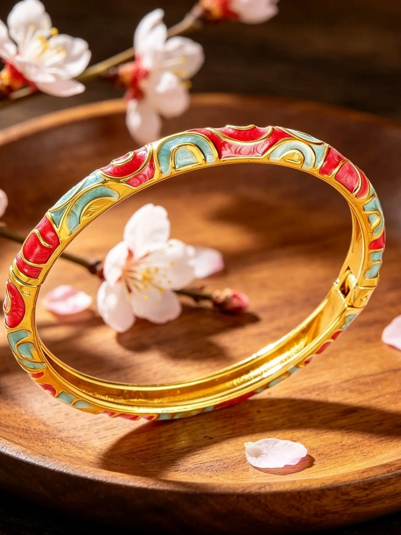 Chinese Cloisonné Bracelet, 3D Cloud Pattern, Milk Enamel, Elegant Wide Bangle, Symbolic Good Fortune, All Seasons, Chunky Bangles
