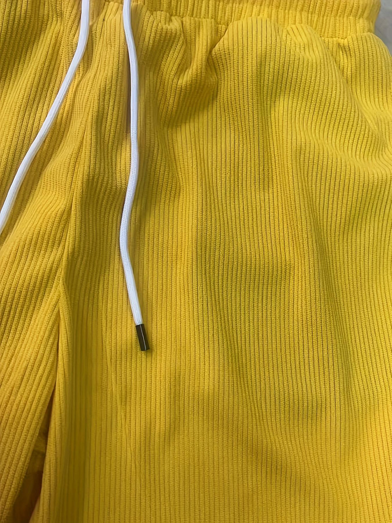 Men's Vintage Corduroy Drawstring Shorts, Summer Casual Elastic Waist Loose Fit Shorts with Side Pockets, Soft Breathable Daily Wear Shorts for Walking, Vacation, Streetwear, Men's 2026 New Arrival Fashion