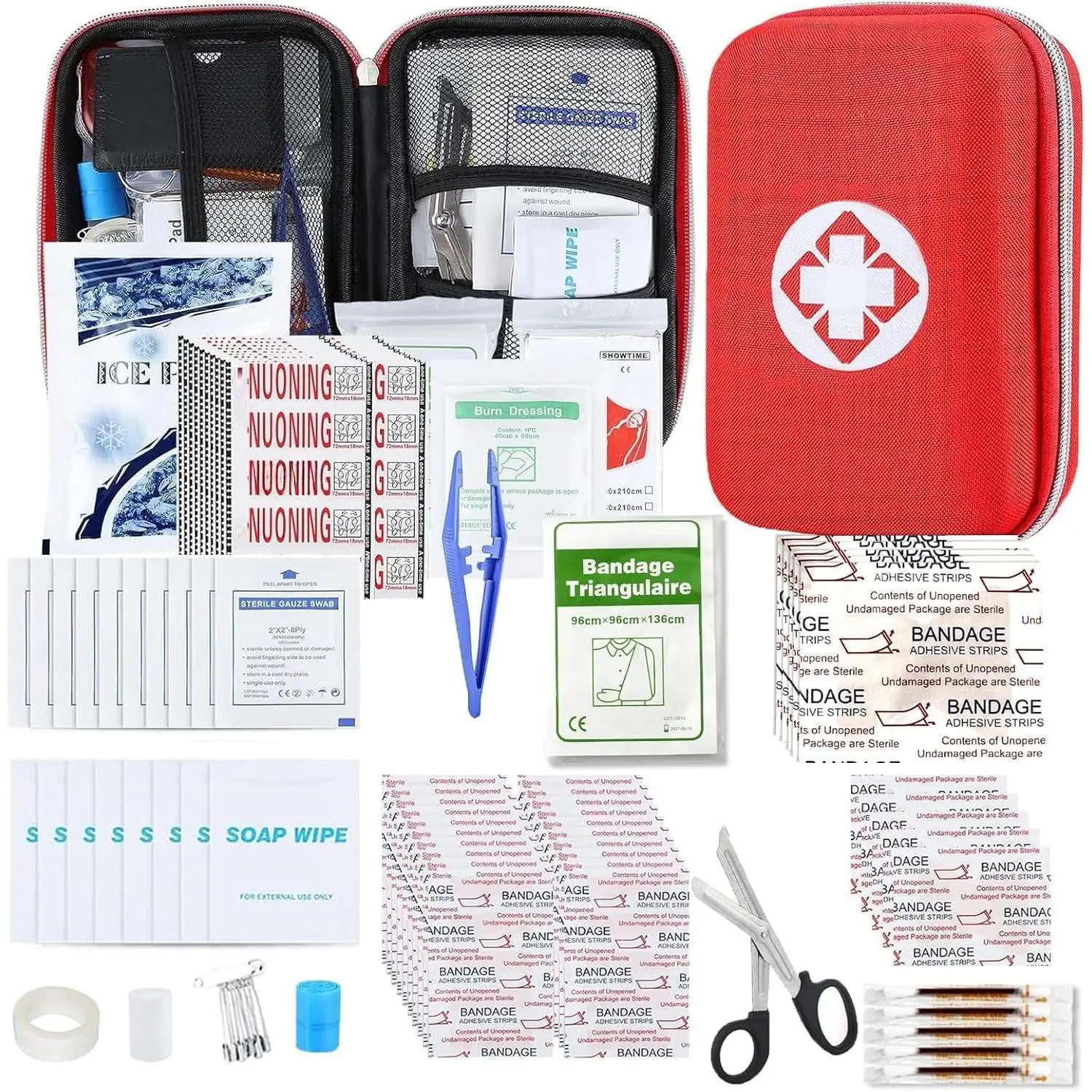 276 count  Kit   Camping Hiking  Supplies Small Compact Lovely Bag for School Outdoor,  Outdoor Essentials  Kit for Travel  | School Supplies,Dorm Room Essentials, Kit,Travel Essentials,Outdoor Adventure,Office Hiking Portable,Refill Supplies