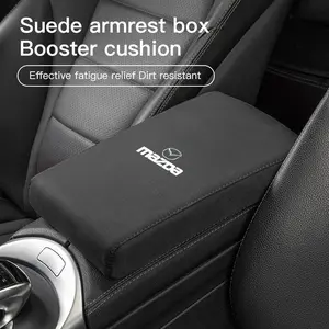 Car Armrest Mat Center Console Arm Rest Protection Cushion Auto Armrests Storage Box Cover Pad For Mazda 2 6 CX-5 CX-80 CX-70 CX-90 MX-30 CX-60 CX-50 CX-30 BT-50 e-TPV CX-3 CX-8 ATENZA CX-9 CX-7 MX-5 Mazda 5 3 RX-8