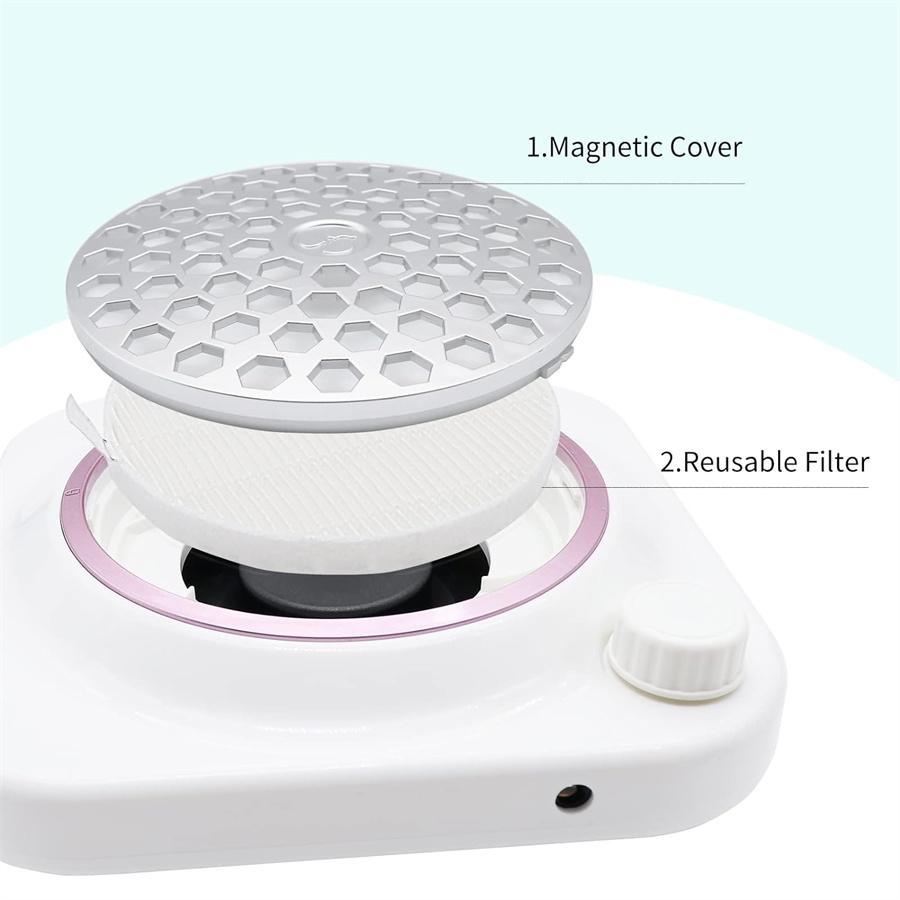 Electric Nail Dust Cleaner, Low Noise Nail Dust Collector, Manicure & Pedicure Tool for Acrylic Nails, Professional Nail Care Tool for Home & Salon Use, Nail Supplies