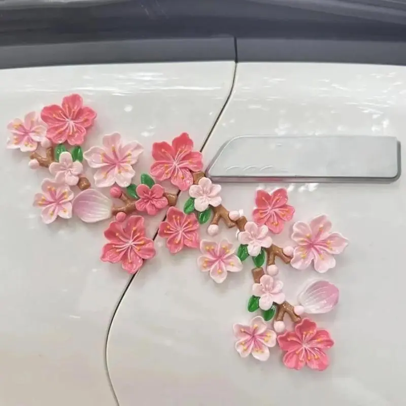 16PCS Waterproof 3D Pine Blossom Vinyl Car Window Decals - Cute Stickers, Fashion Decal for Cars, Vehicle Decoration Accessory, Vinyl Decal