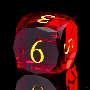 Gem Cut Resin Dice Set 7PCS Transparent Polyhedral Dice for Dungeons and Dragons RPG Tabletop Games