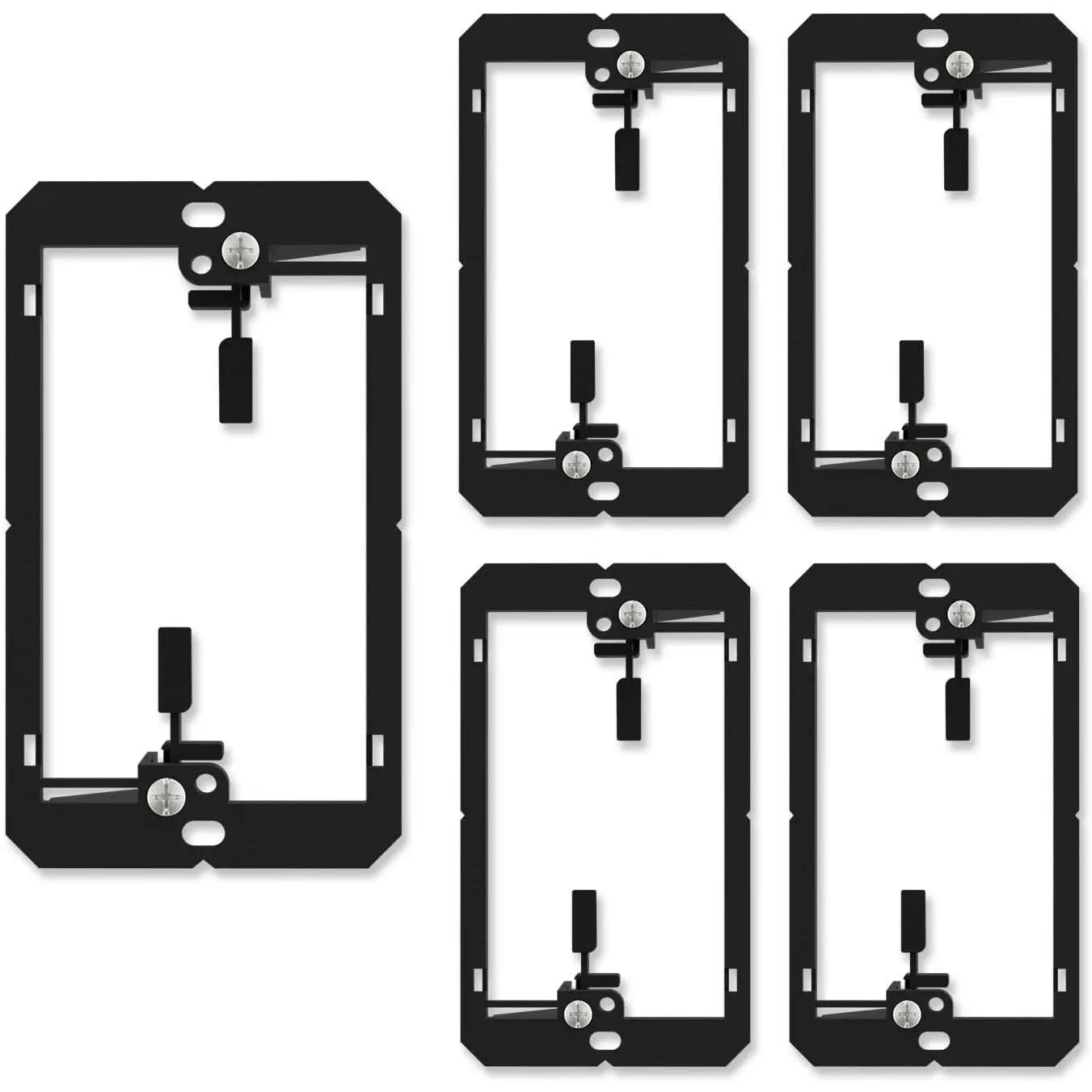GJANSH Low Voltage Mounting Bracket (1-Gang, 5 Pack) for Single Gang Wall Plate, Telephone Wires, Network Cables, HDMI, Coaxial, Speaker Cables