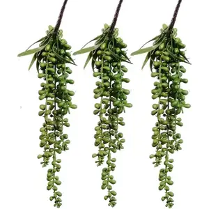 3 Pack Artificial  Succulent   String    Lover Tears  ((Green&13.7 in)