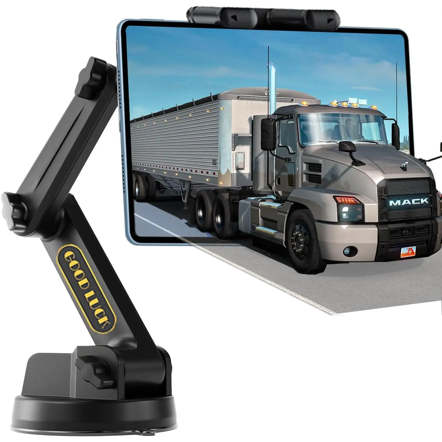 Tablet Mount for ,  Phone Holder,Dashboard Windshield Phone Holder 16.9 inch Long Arm,Super Suction Cup Compatible with Pickup ,4.7-12.9in Tablet & iPad