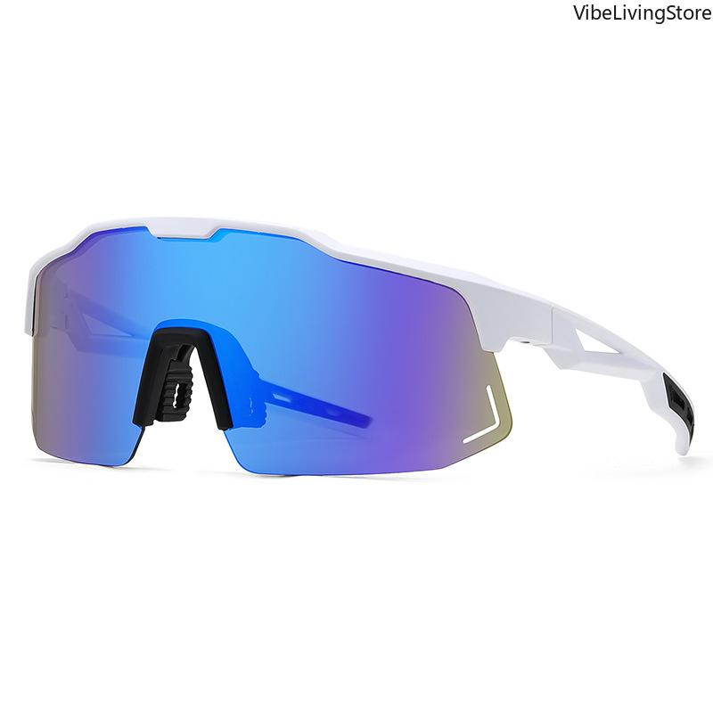 Unisex Polarized Sports Sunglasses, UV400 Protection Windproof Wrap Around One-Piece Cycling Shades for Men Women, Outdoor Riding Running Fishing Sunglasses