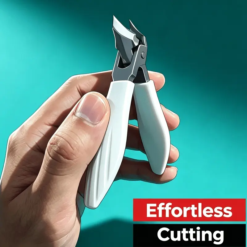 Premium Stainless Steel Nail Clipper, Professional Effortless Cutting Nail Cutter with Ergonomic Non-Slip Handle, Durable Sharp Blade Nail Trimmer for Thick & Fingernails, High-Quality Manicure Tool for Home Use
