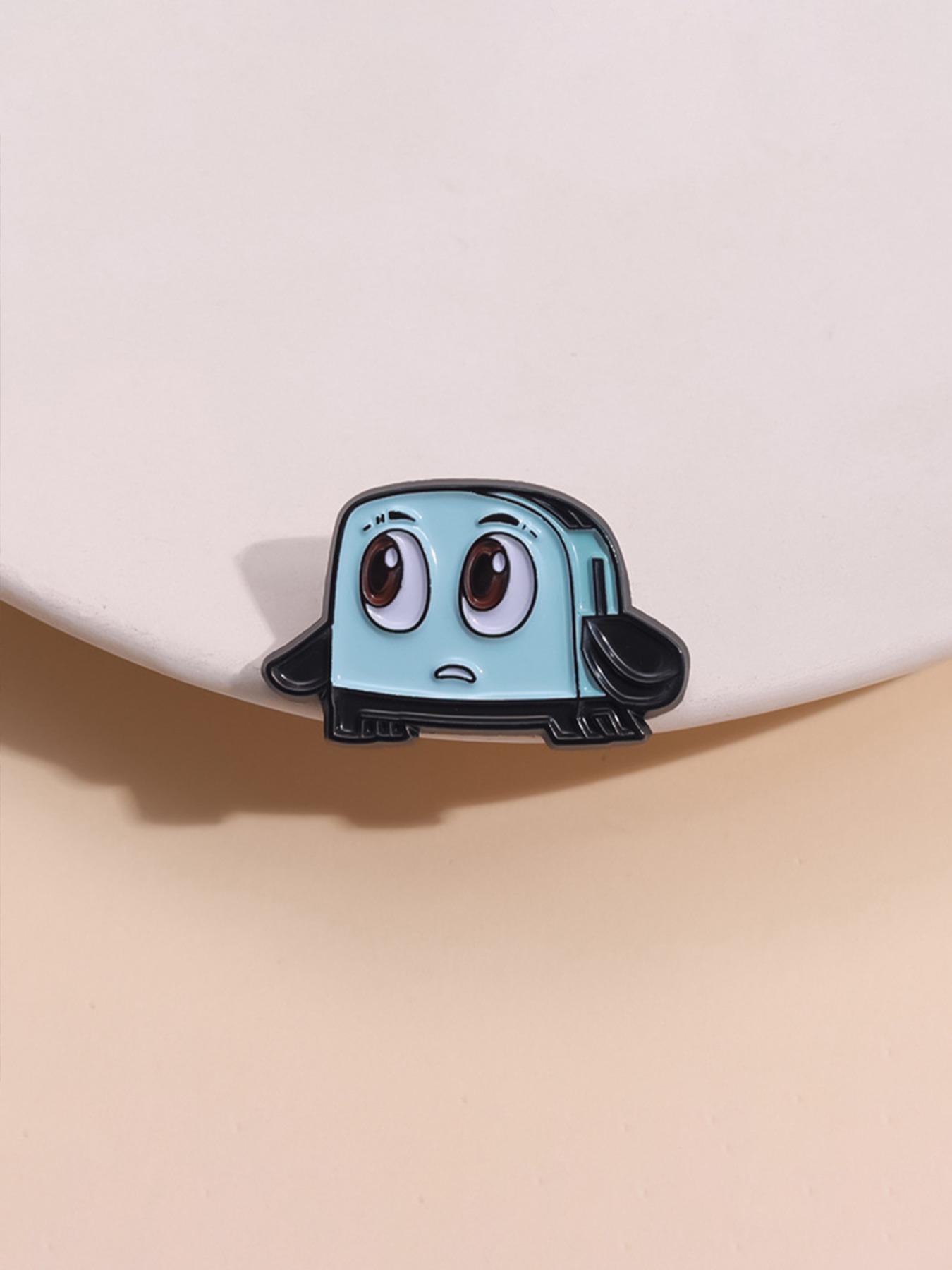 Cute Cartoon Bread Machine Design Brooch, Fashion Brooch for Daily Clothing Decor,  Enamel Pin Suitable for Backpacks, Jeans, Scarves, Hats Decoration, Fashion Accessory, Hat Pins, Alloy Brooch Pin