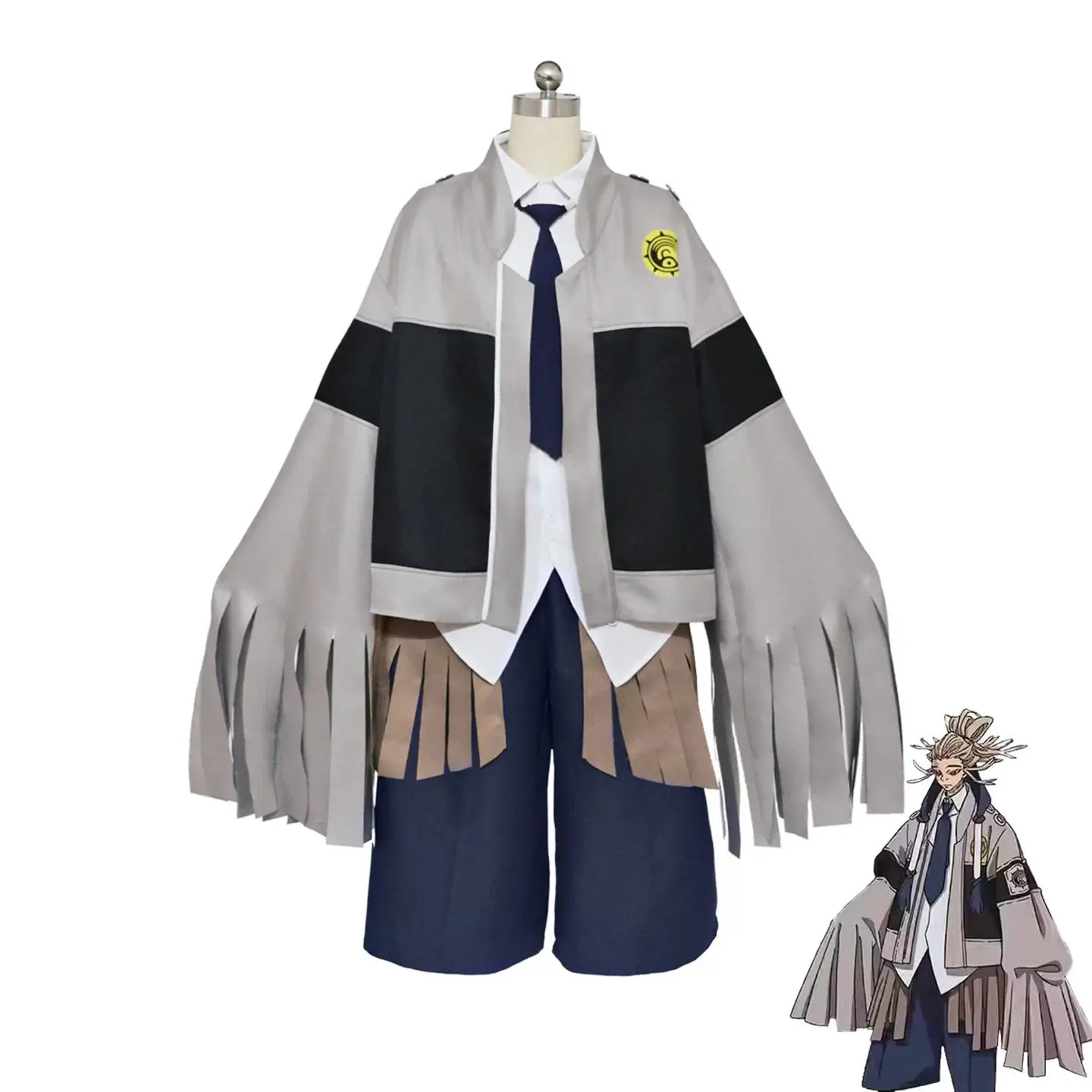 Anime Gachiakuta Tamsy Caines Cosplay Tamsy Caines Wig Uniform Jacket Gachiakuta Halloween Party for Women Men Role Play Outfit