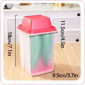 3 Pieces Jalapeno Pickle Containers with Strainers Square Dispensers Free Storage of Condiment Food Pickle Holder with Easy to Open Lid Design for Pickled Kitchen Tools (Yellow)