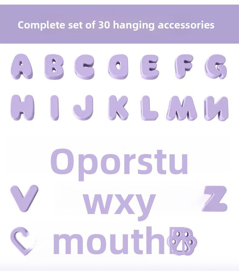 Silicone Dog Collar Pet Name DIY 26 Letters Cartoon Silicone Beads Cat Pet Collar