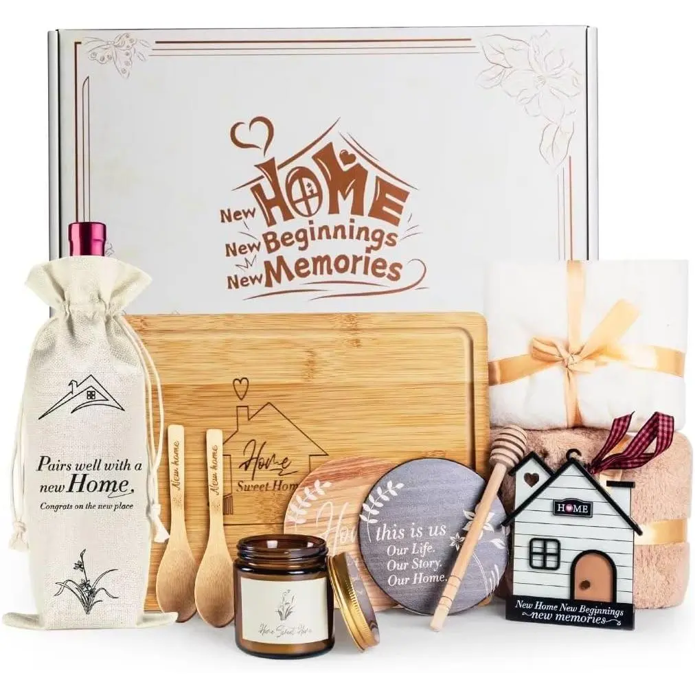 House Warming Gifts  , 11 count Housewarming  Ideas Basket, Closing Gifts for  Buyer, Couple, Women,  Apartment Homeowners