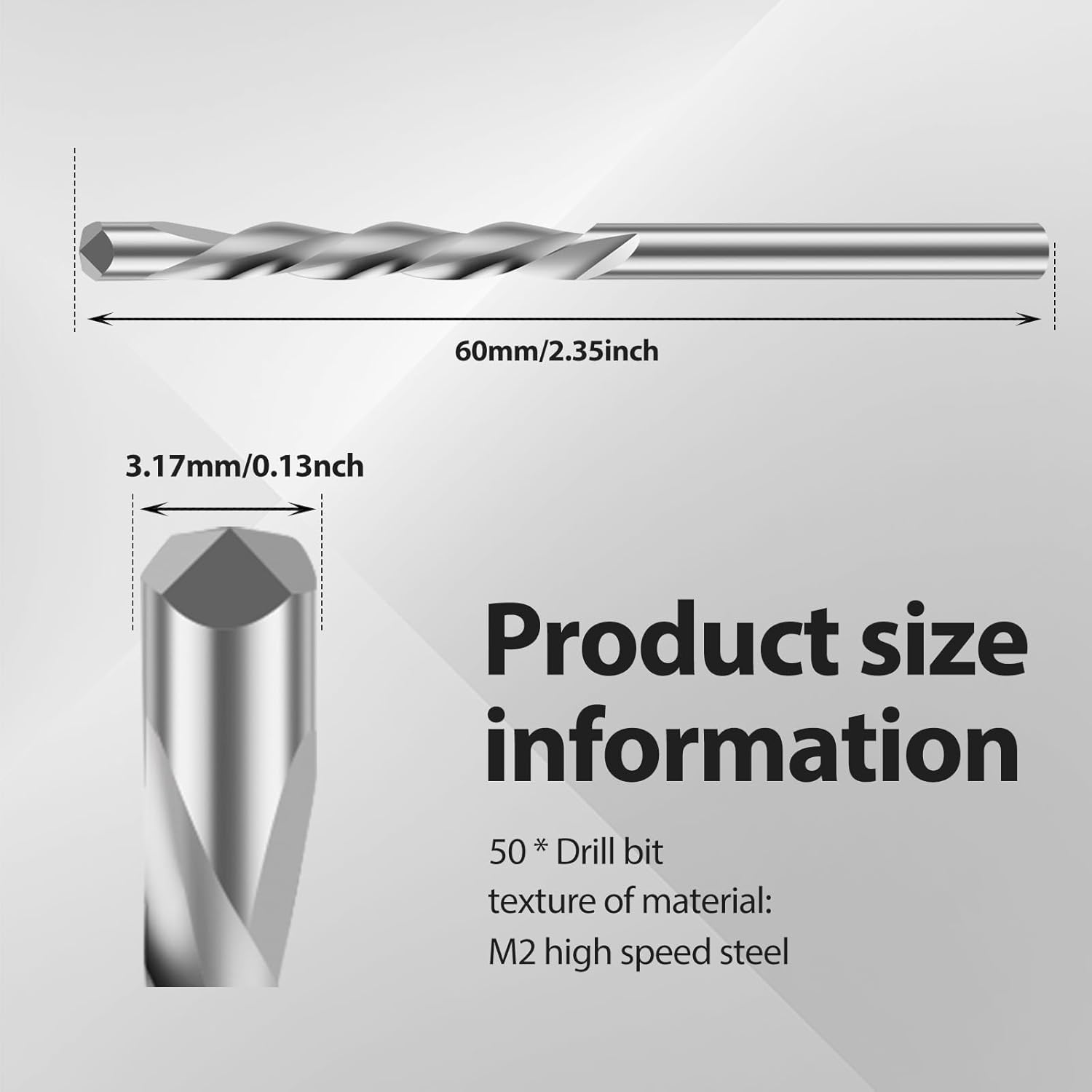 50Pcs Drywall Router Bit 1/8 Inch Spiral Saw Tip Cutting Bits M2 High Speed Steel Precision Drywall Guide Point Cutting Bits for Wood and Plastic 50Pcs Drywall Router Bit 1/8 Inch Spiral Saw Tip Cutting Bits M2 High Speed Steel Precision Drywall Guide Point Cutting Bits for Wood and Plastic