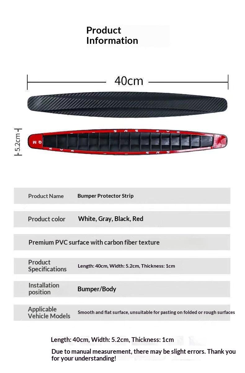 Upgraded car bumper anti-collision strip, anti-scratch strip, widened rear trunk, front and rear bumper anti-scratch and anti-scrape strip, thickened