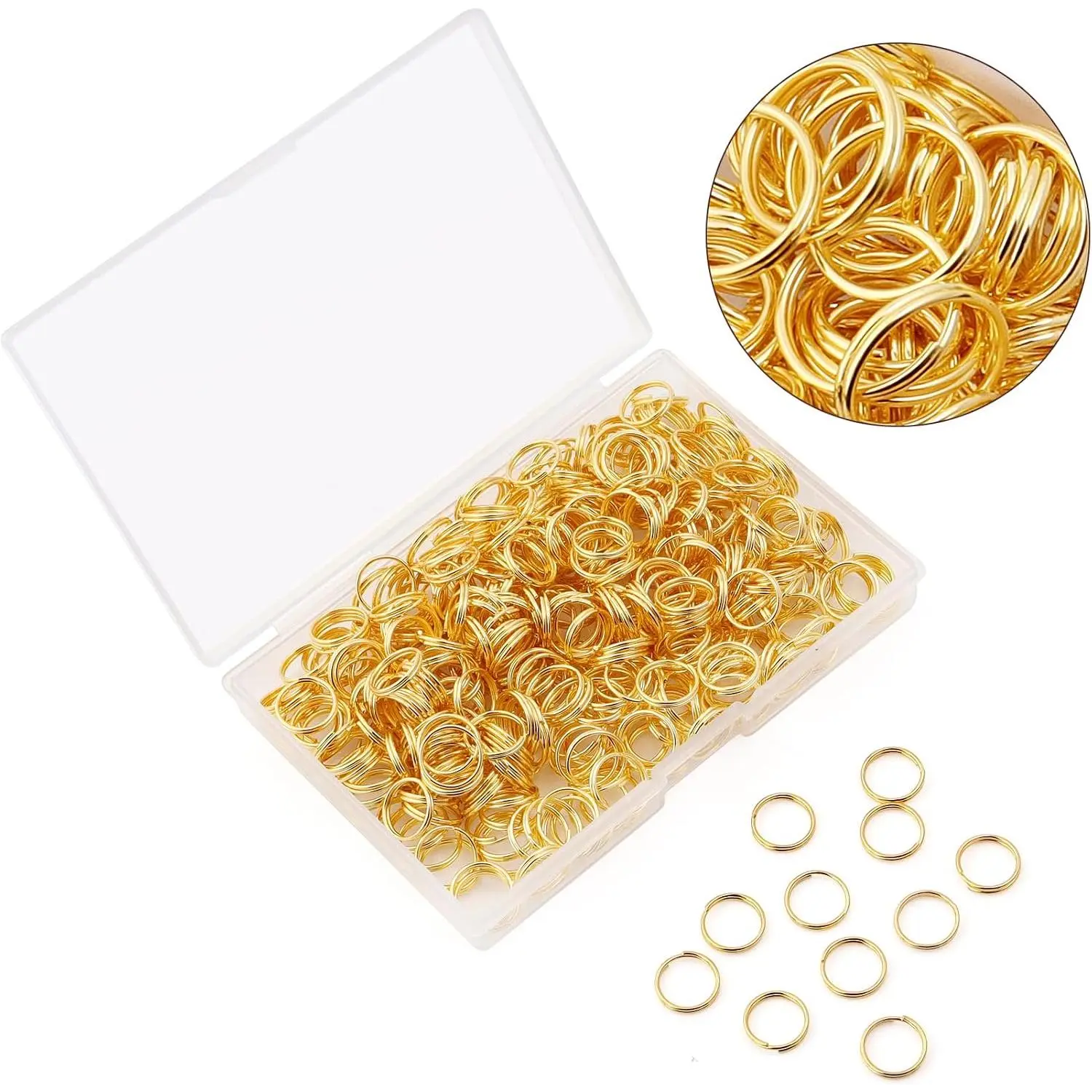 400 count 10mm  Split Rings Double Loop Round Jump Rings Sets DIY | Jump Rings DIY Craft for Earring Necklace Bracelet