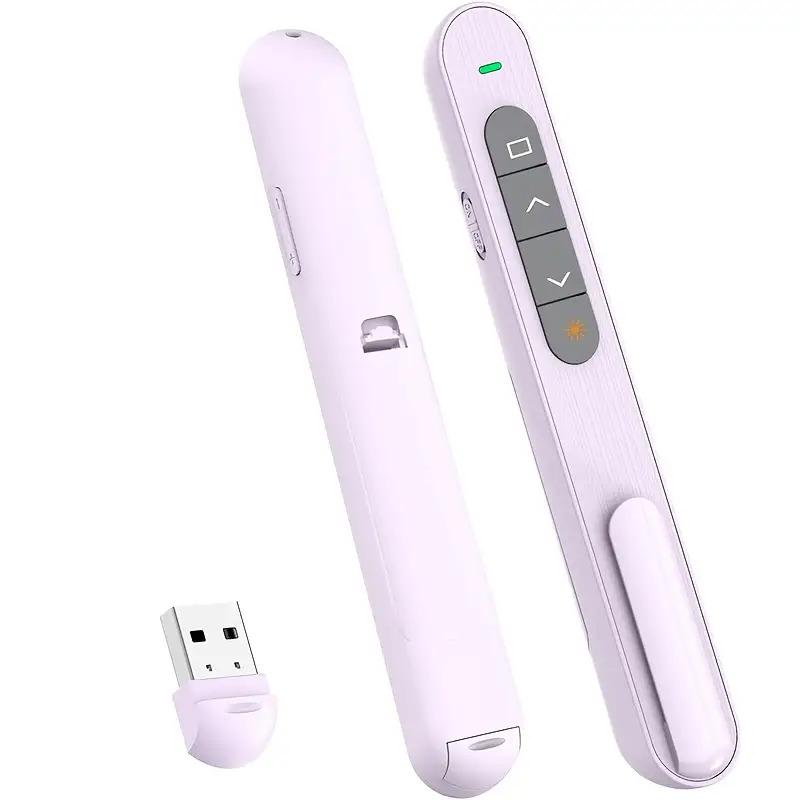 1-Count Wireless Laser Pointer with Hyperlink Click and Volume Control, Compatible with Mac/PC/Laptops, Portable Meeting Remote for Presentations and Teachers, Compact and Reliable Business Tool